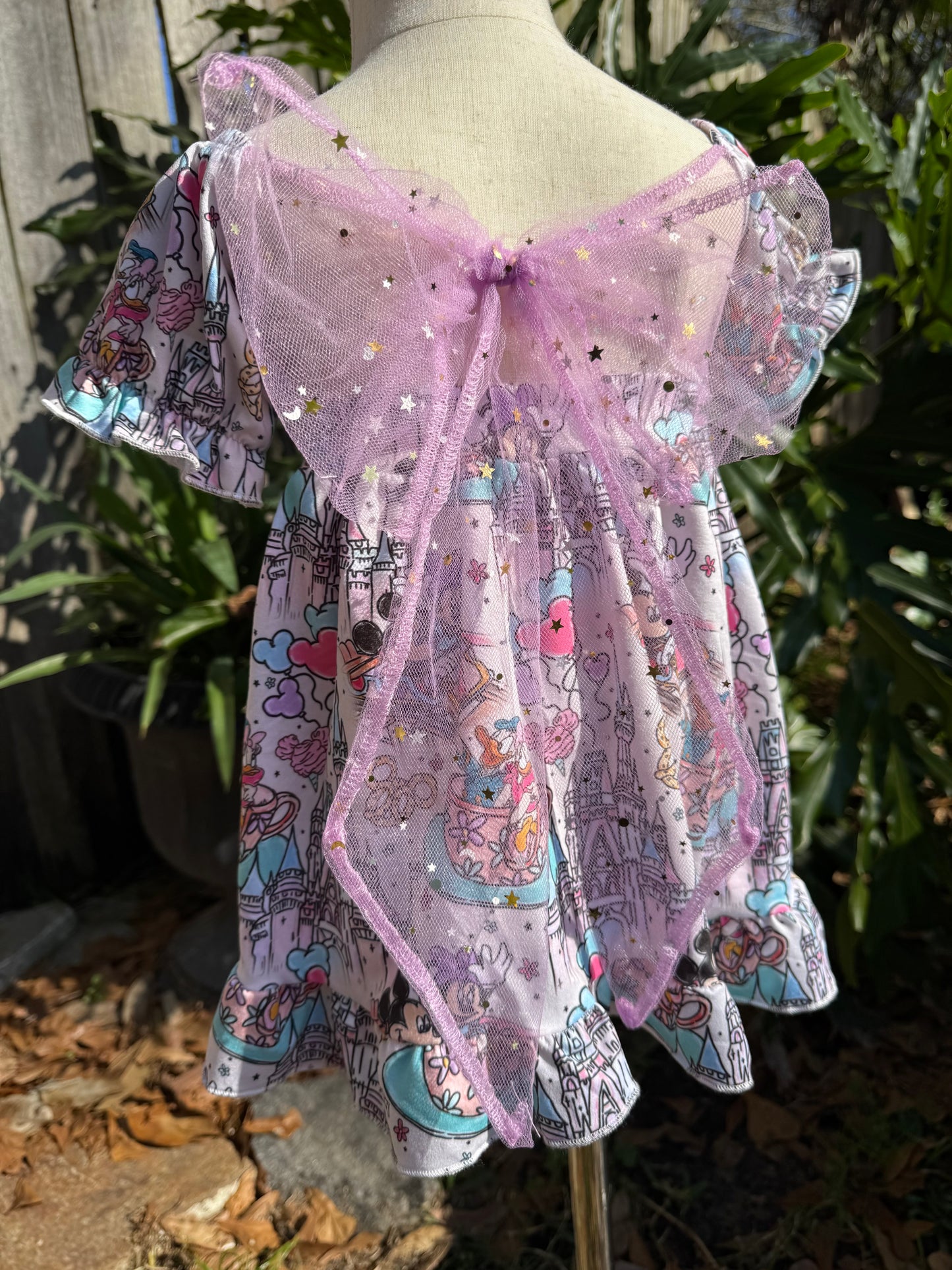 MOUSE PARKS MESH BACK DRESS