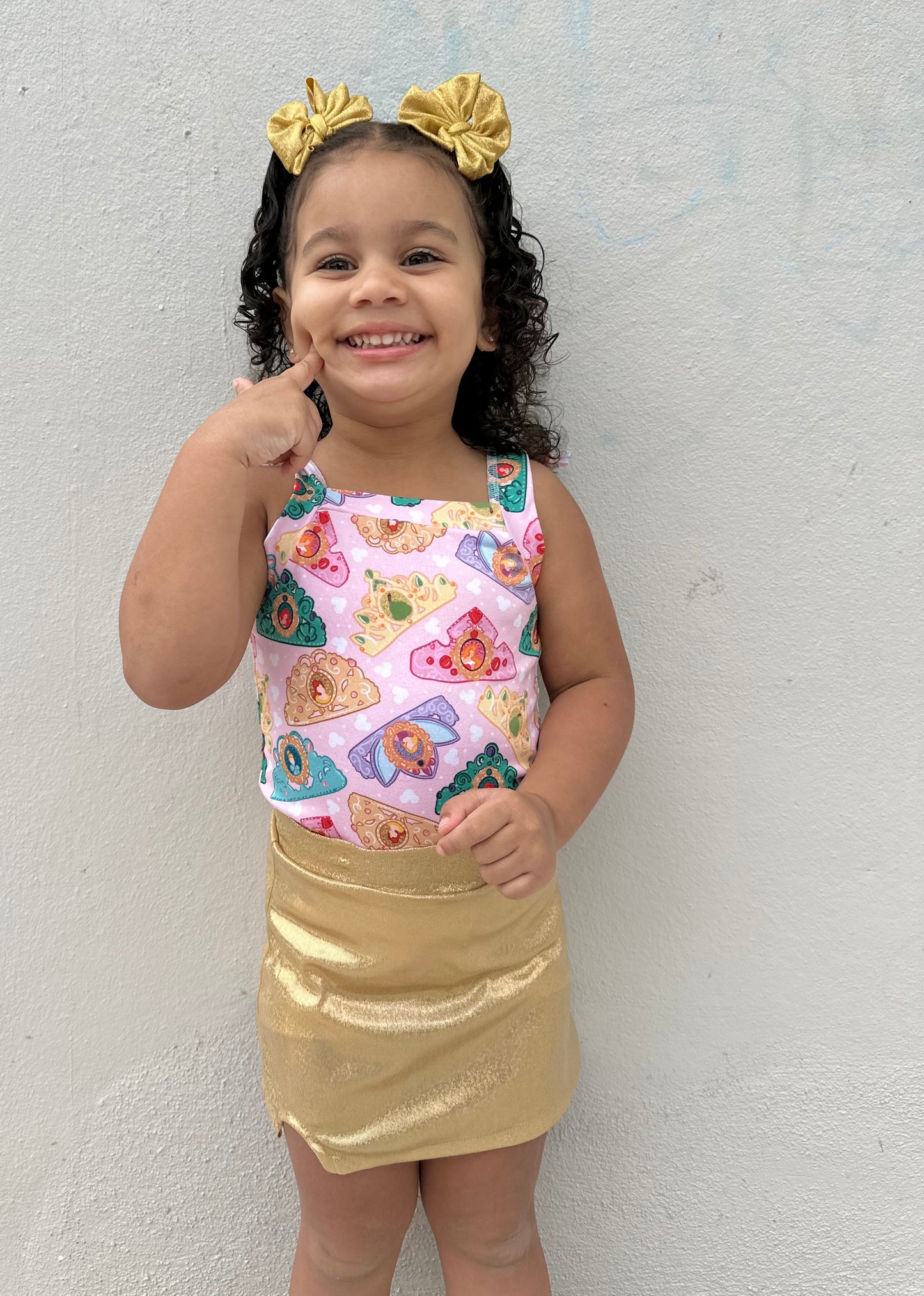 GOLD SHIMMER SKORT