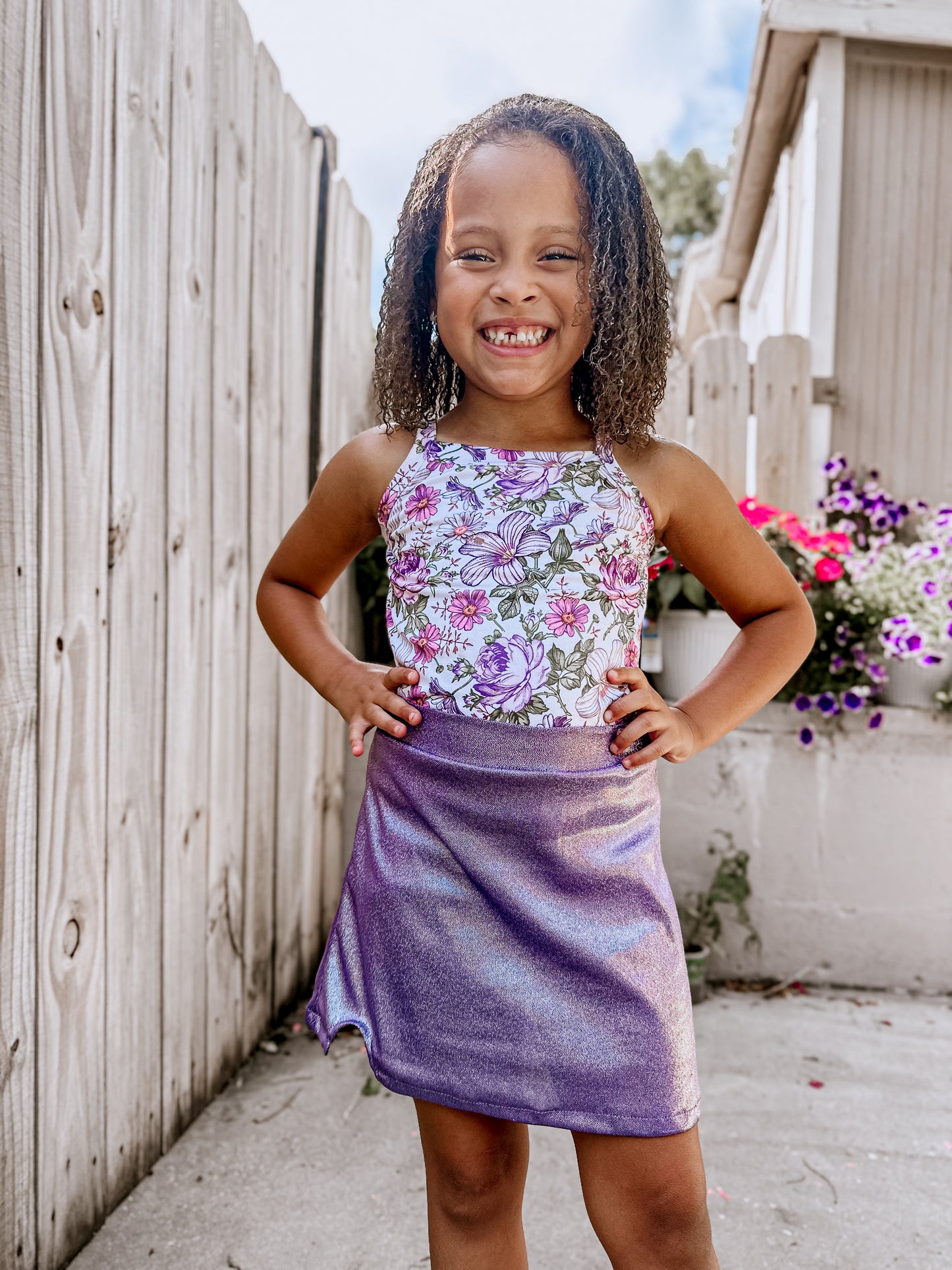 PURPLE SHIMMER SKORT