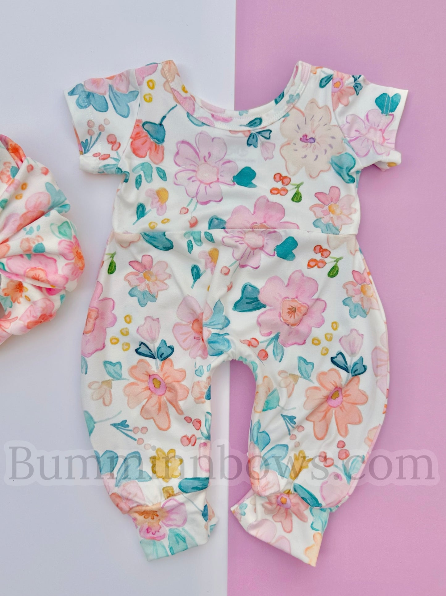FLORAL ZIPPER ROMPER