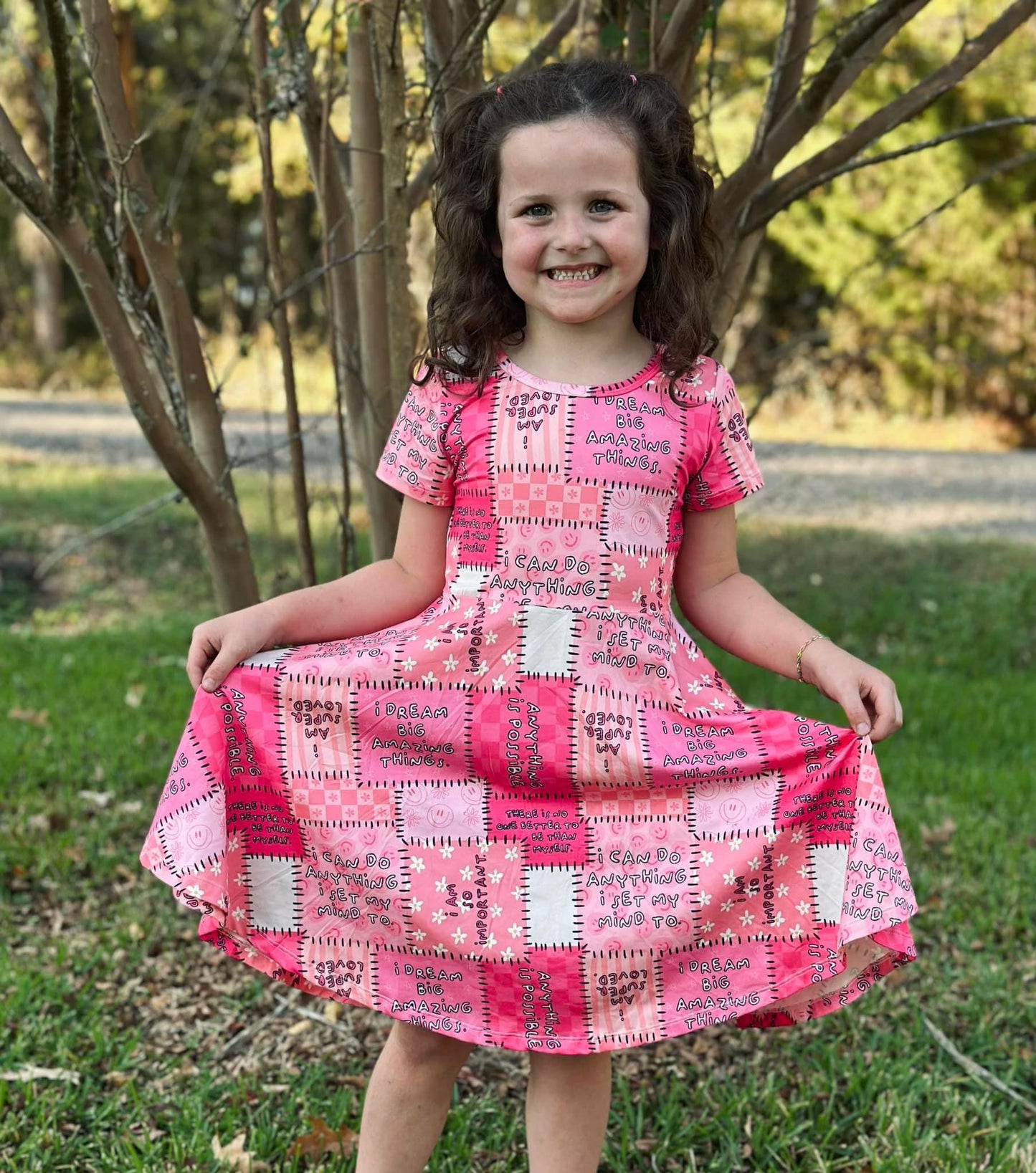 POSITIVE PATCHES DRESS