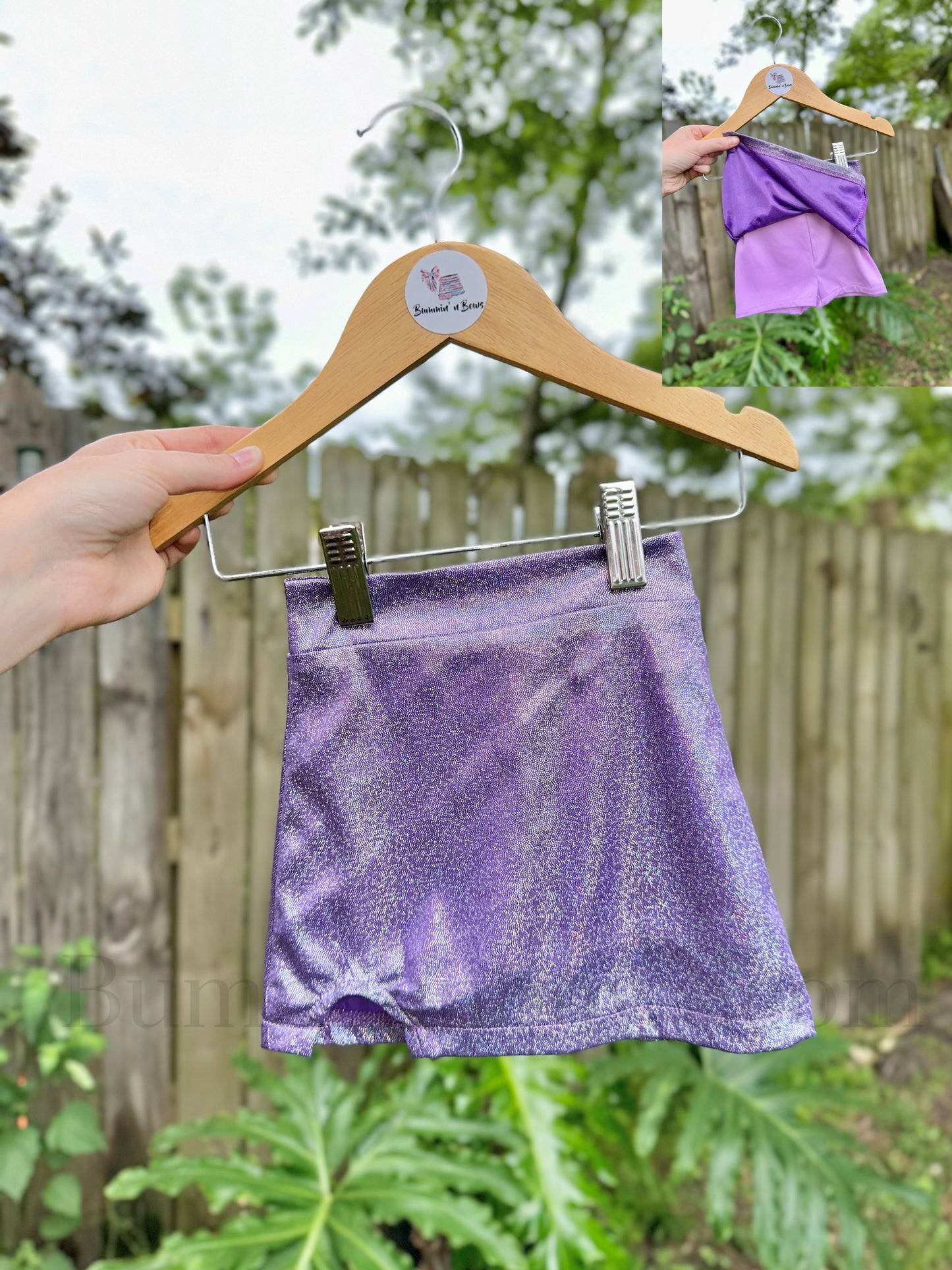 PURPLE SHIMMER SKORT