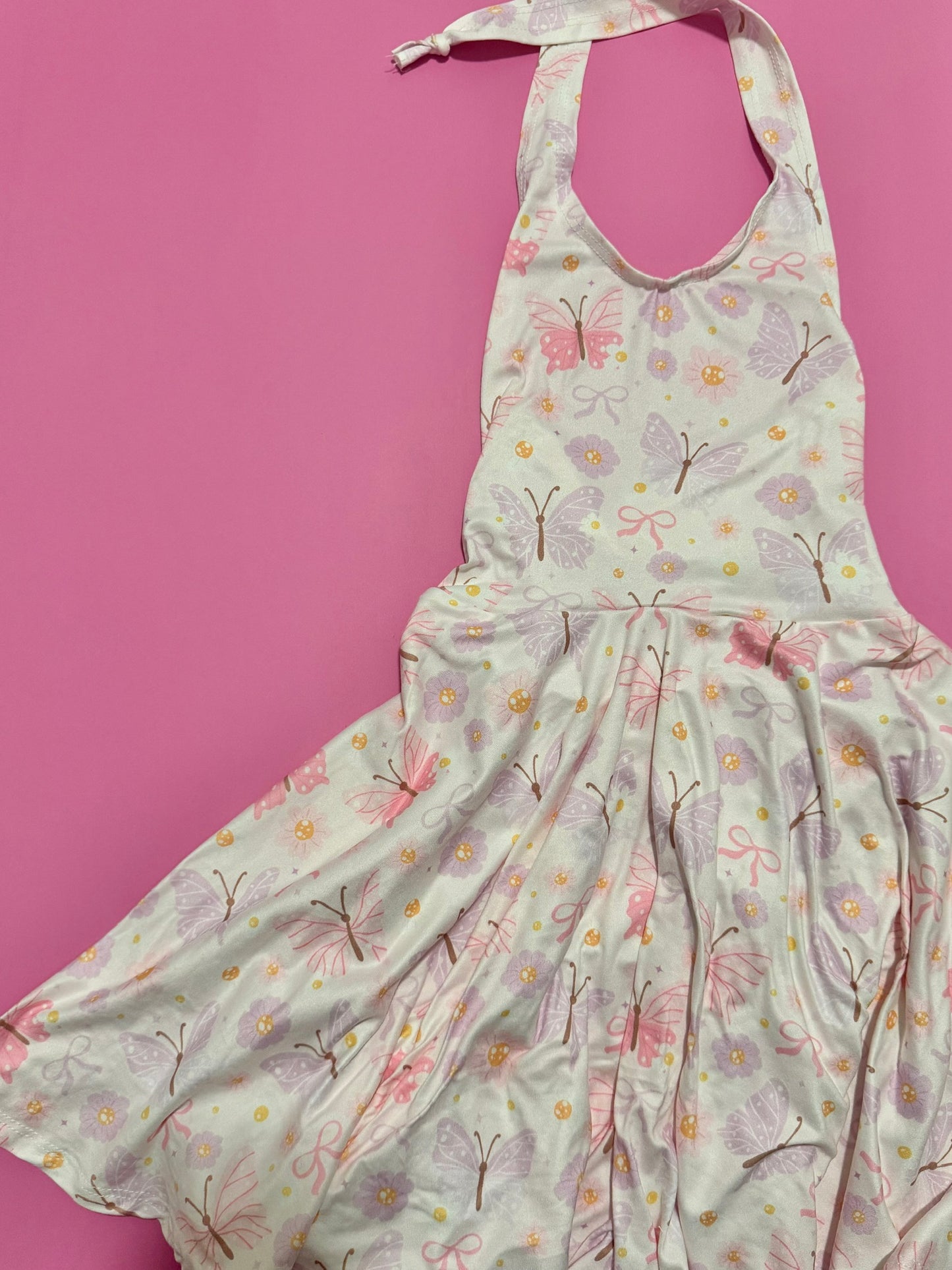 BUTTERFLY HALTER DRESS 2T