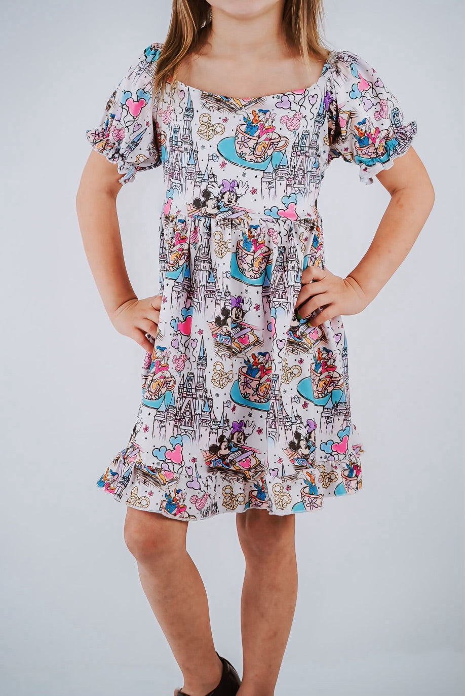 MOUSE PARKS MESH BACK DRESS