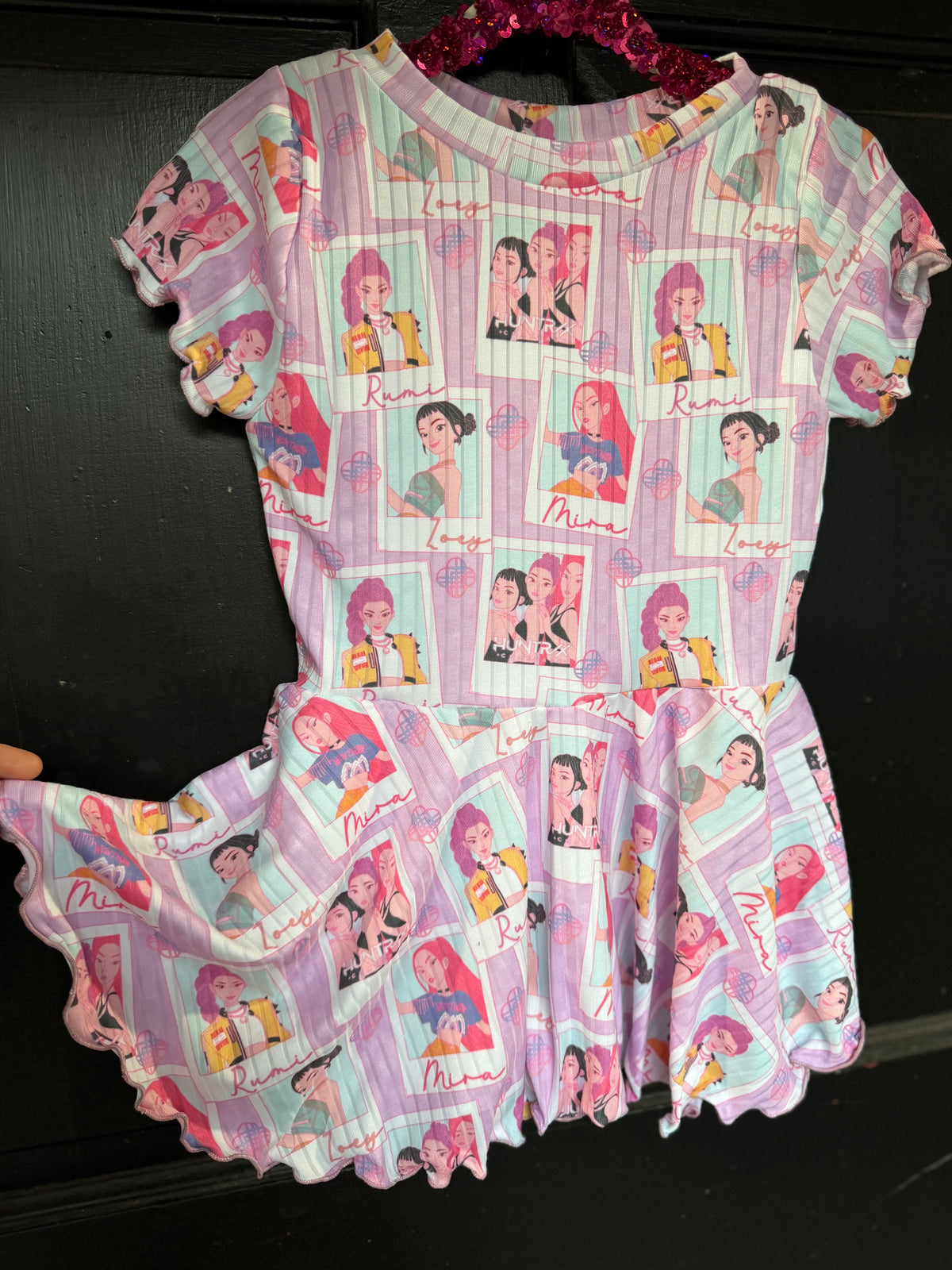 KPOP PURPLE PEPLUM 7/8Y