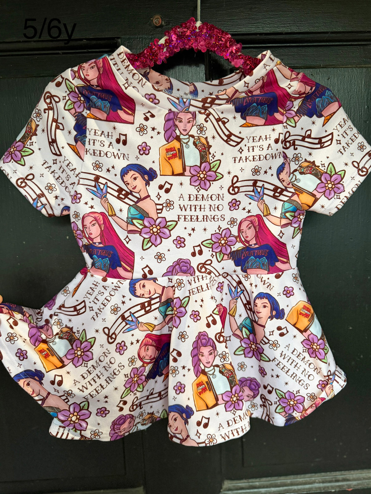 KPOP LYRICS PEPLUM 5/6Y