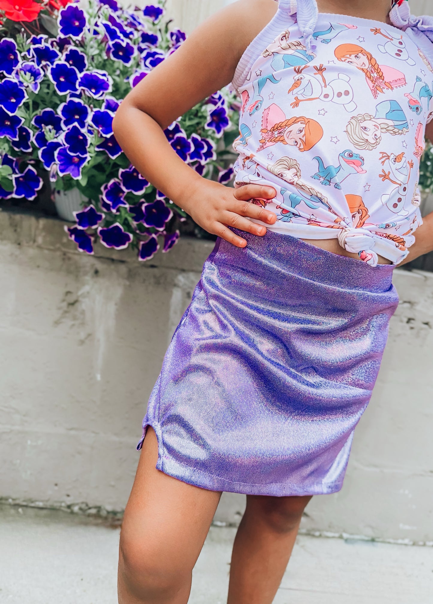 PURPLE SHIMMER SKORT