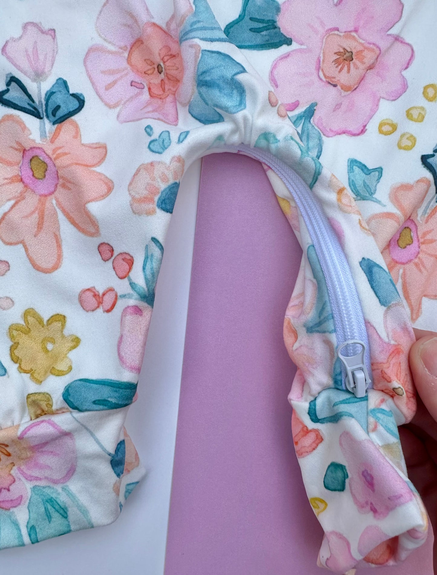 FLORAL ZIPPER ROMPER