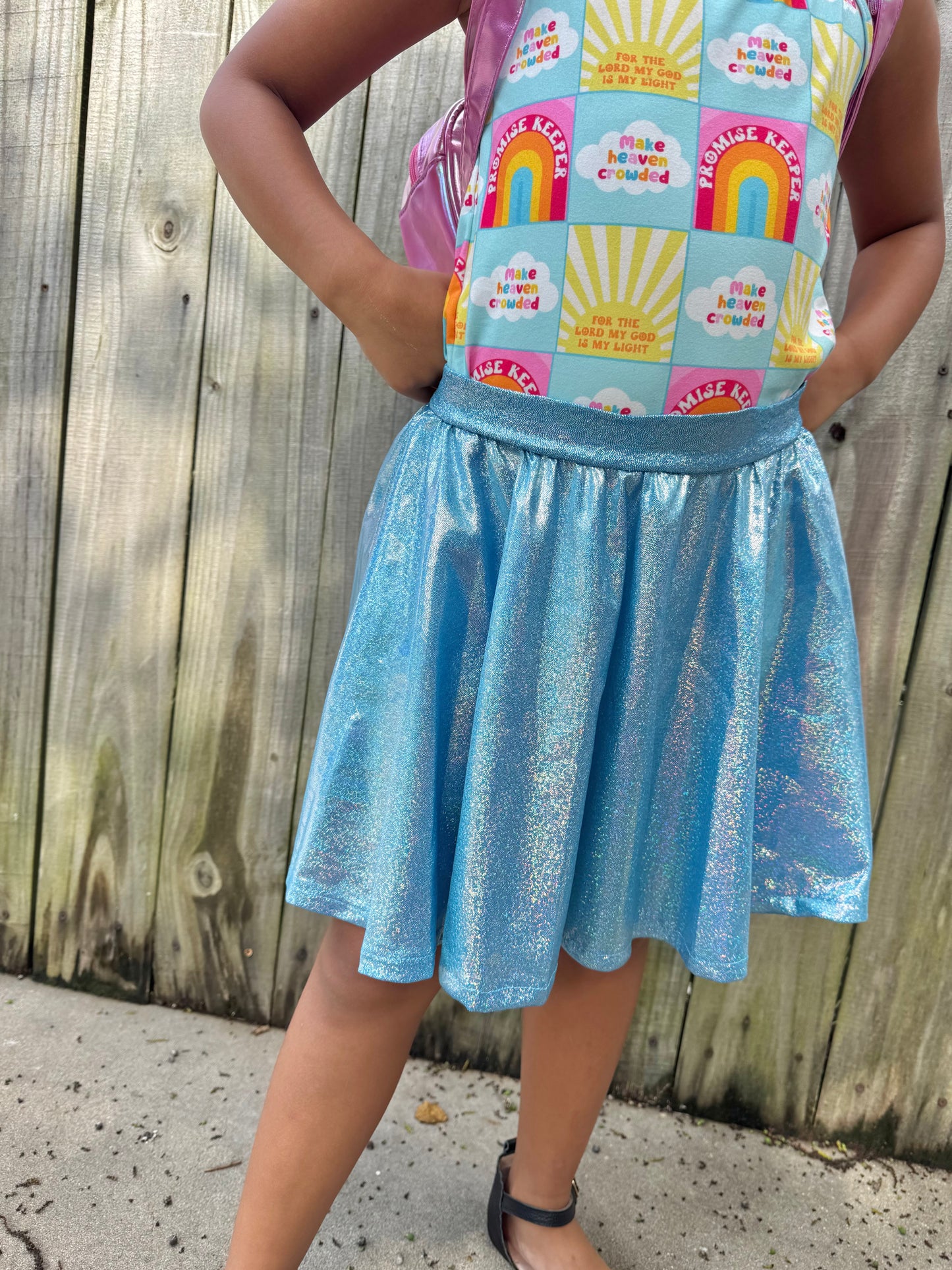 BLUE SHIMMER SKORT