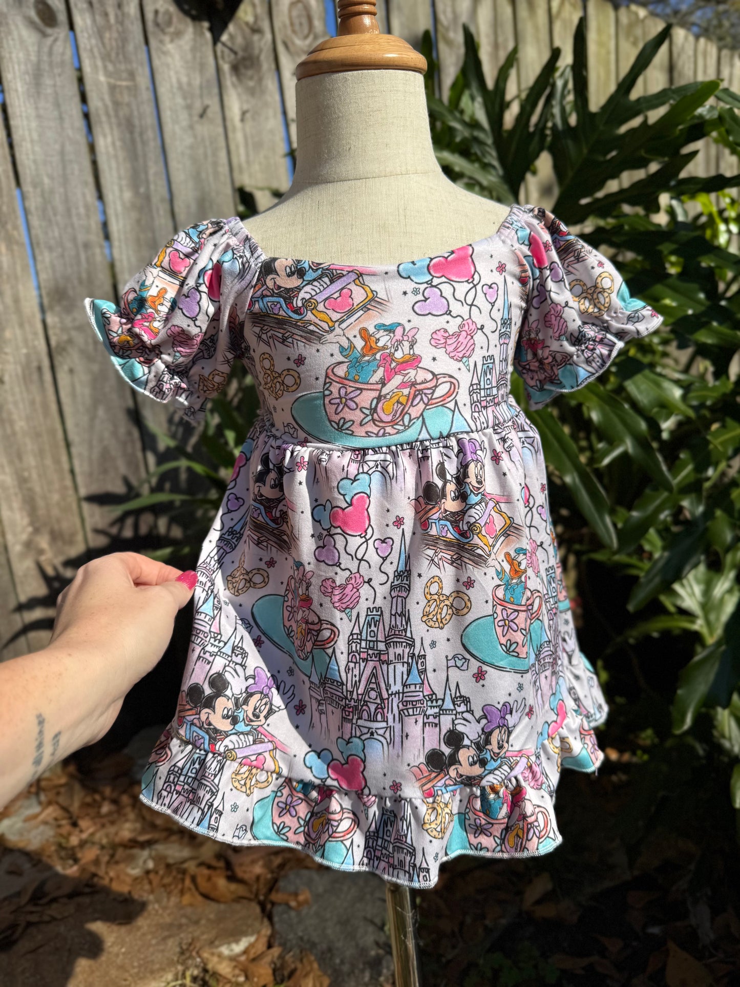 MOUSE PARKS MESH BACK DRESS