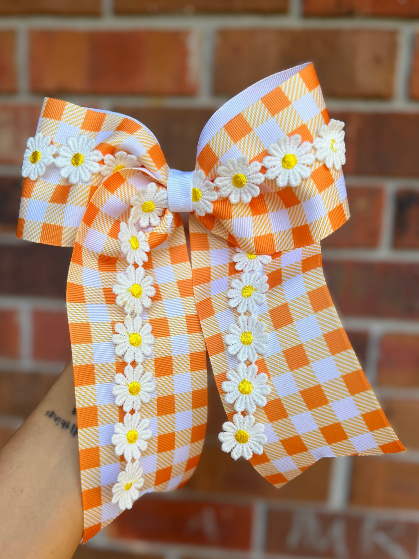 FALL FLOWER CHEER BOW