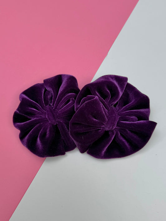 PURPLE VELVET BOW