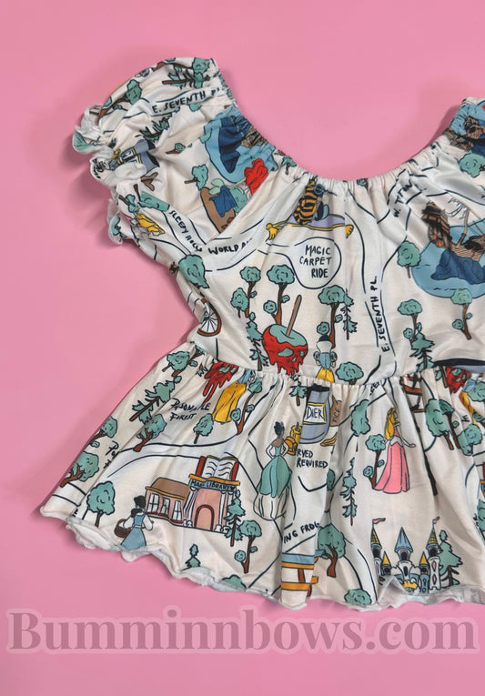 PRINCESS MAP SWEETHEART TOP
