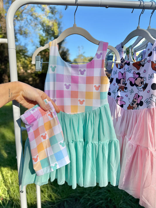 PASTEL PLAID MESH SET