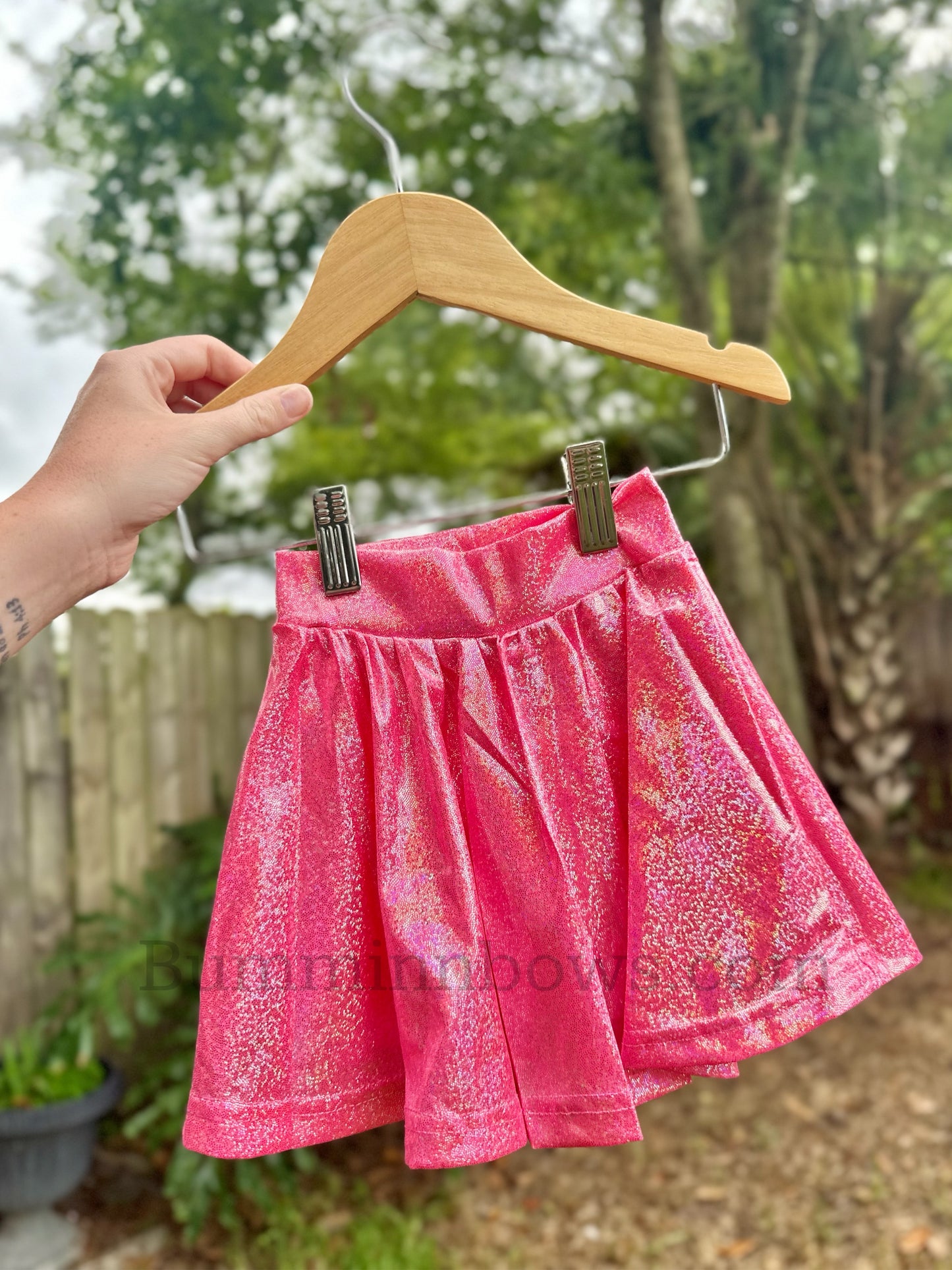 PINK SHIMMER SKORT