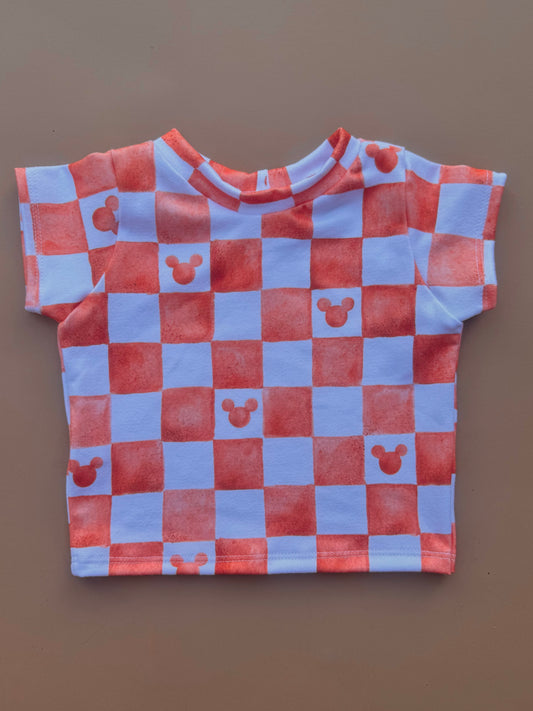 CHECKERED MOUSE TEE