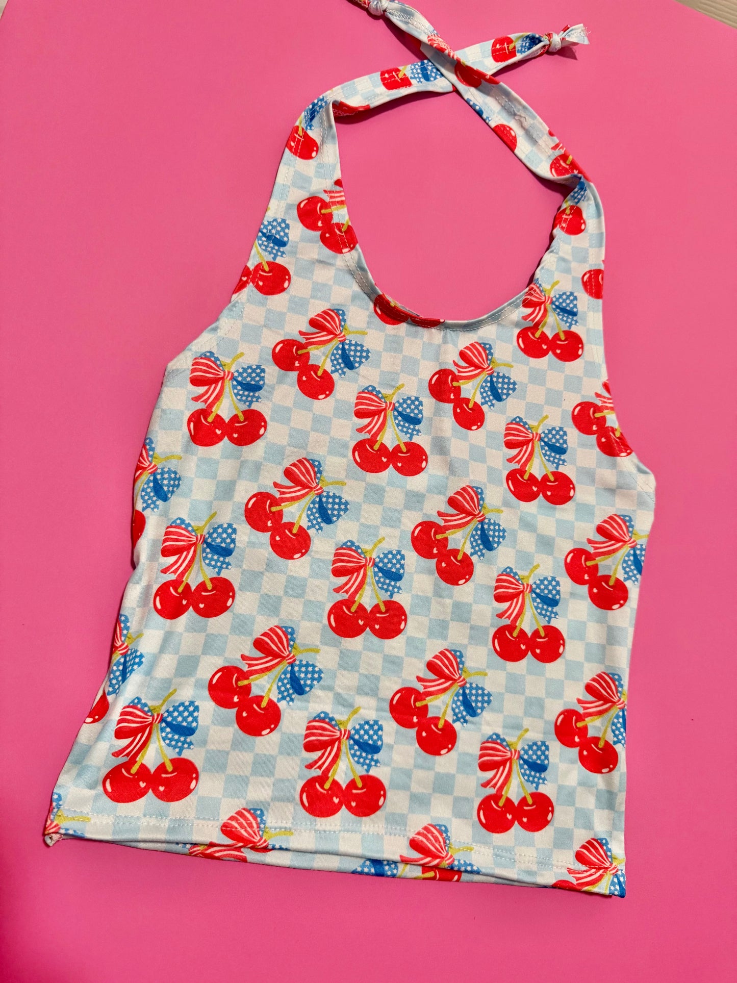 CHEERY HALTER TOP 7/8Y