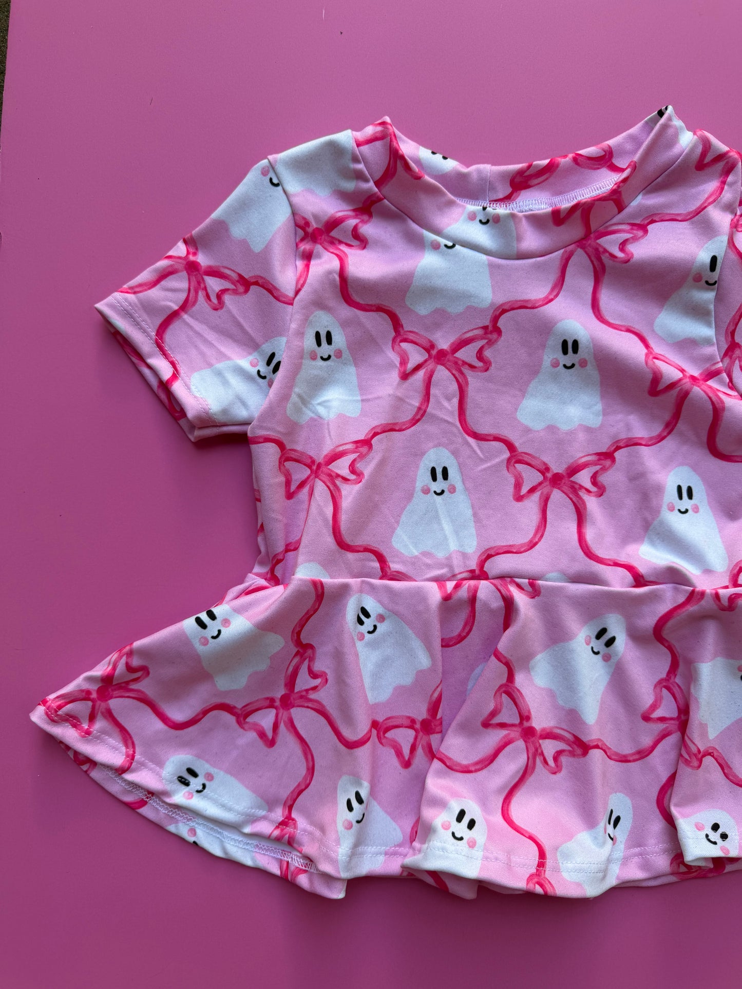 PINK GHOSTS PEPLUM