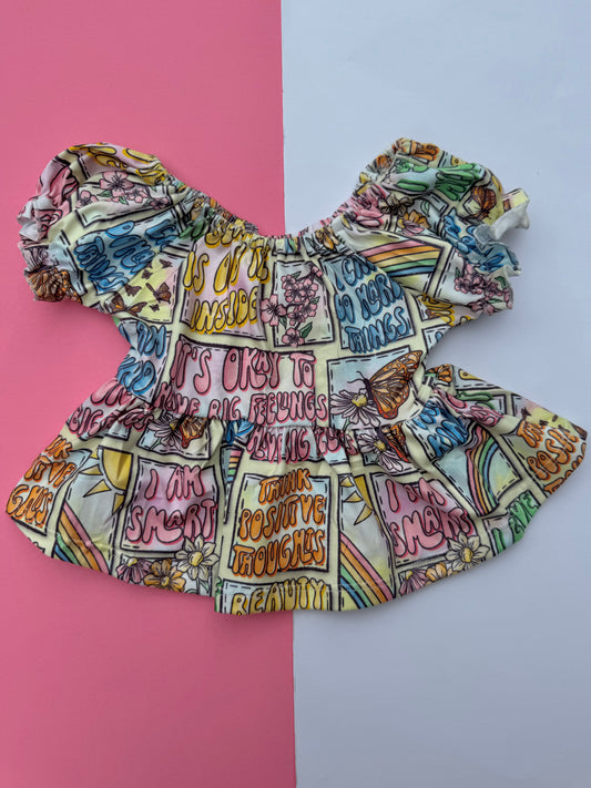 BUTTERFLY AFFIRMATION SWEETHEART TOP
