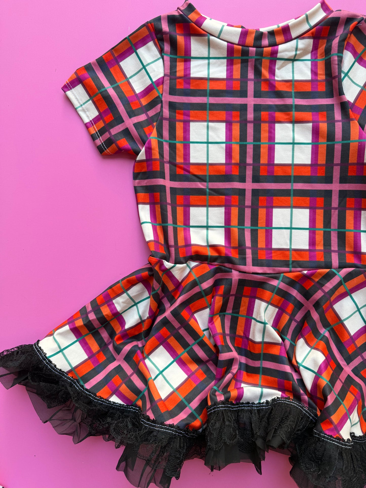 PLAID PEPLUM 7/8Y
