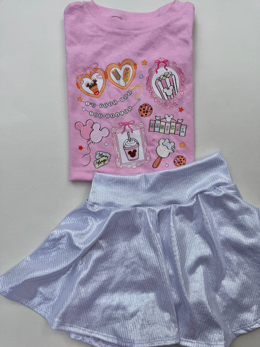 PARK SHIMMR SKIRT SET 6/7Y