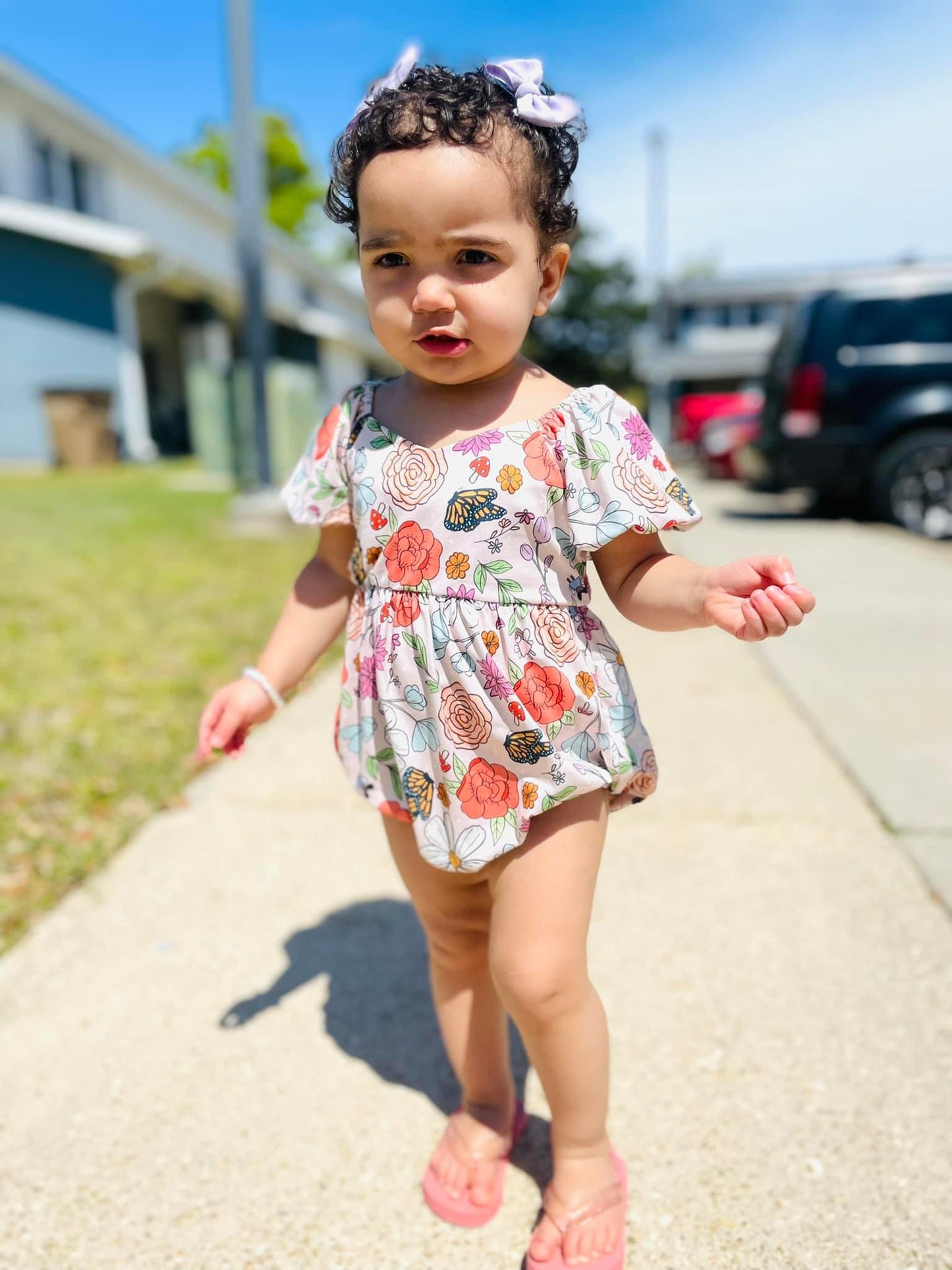 FLORAL FAIRY BUBBLE ROMPER