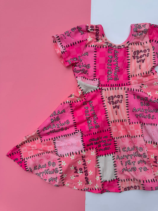 POSITIVE PATCHES DRESS