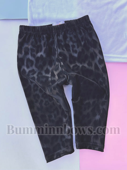 PLEATHER LEOPARD LEGGINGS