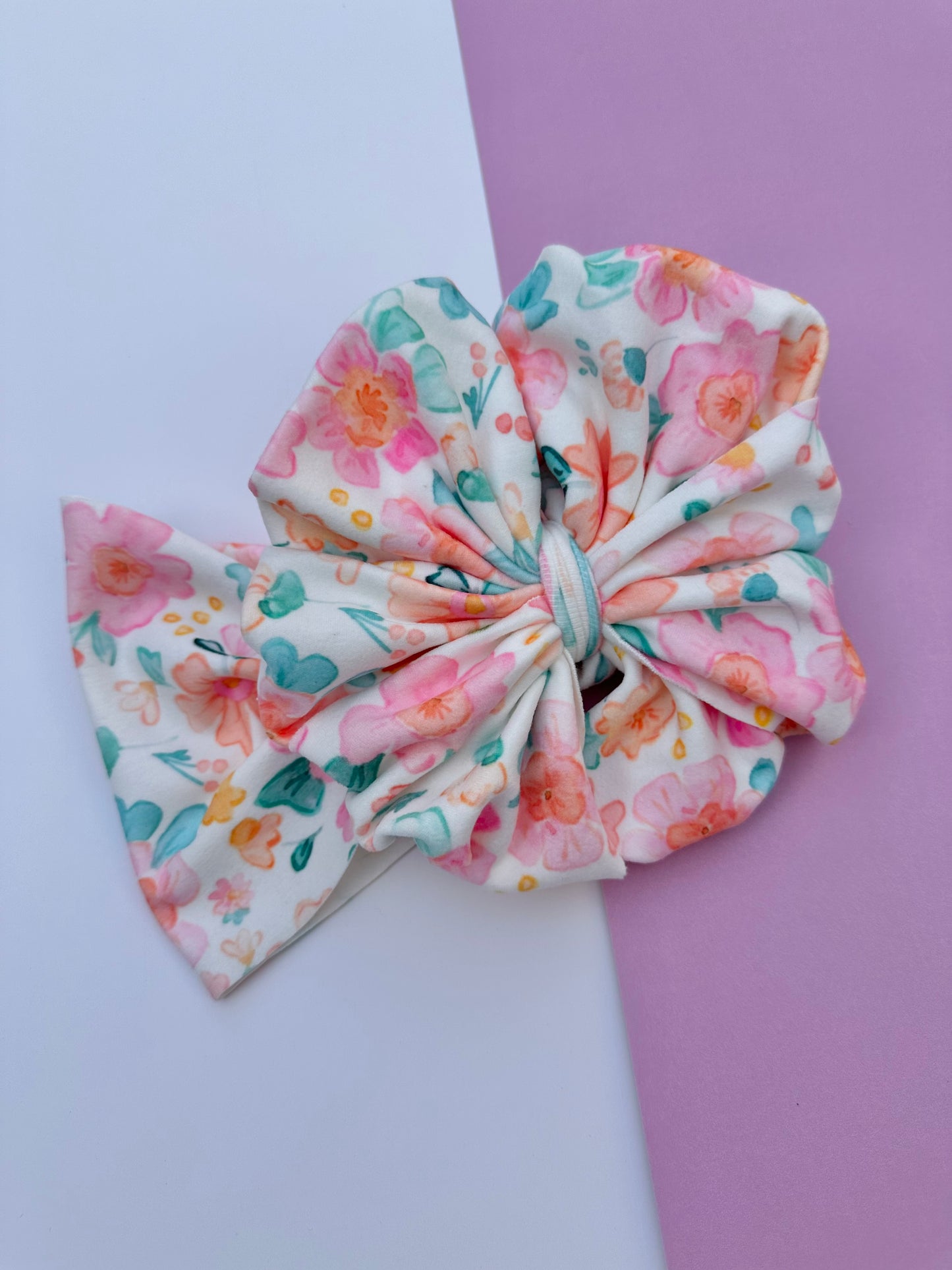 WATERCOLOR FLORAL BOW