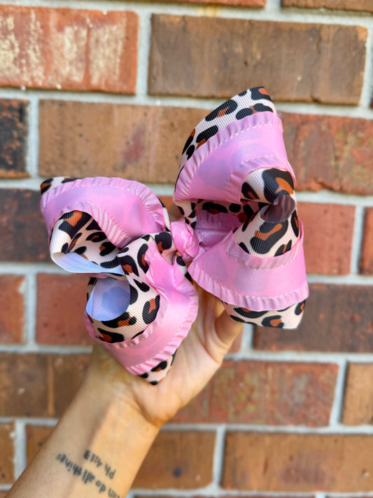 CHEETAH RIBBON BOW