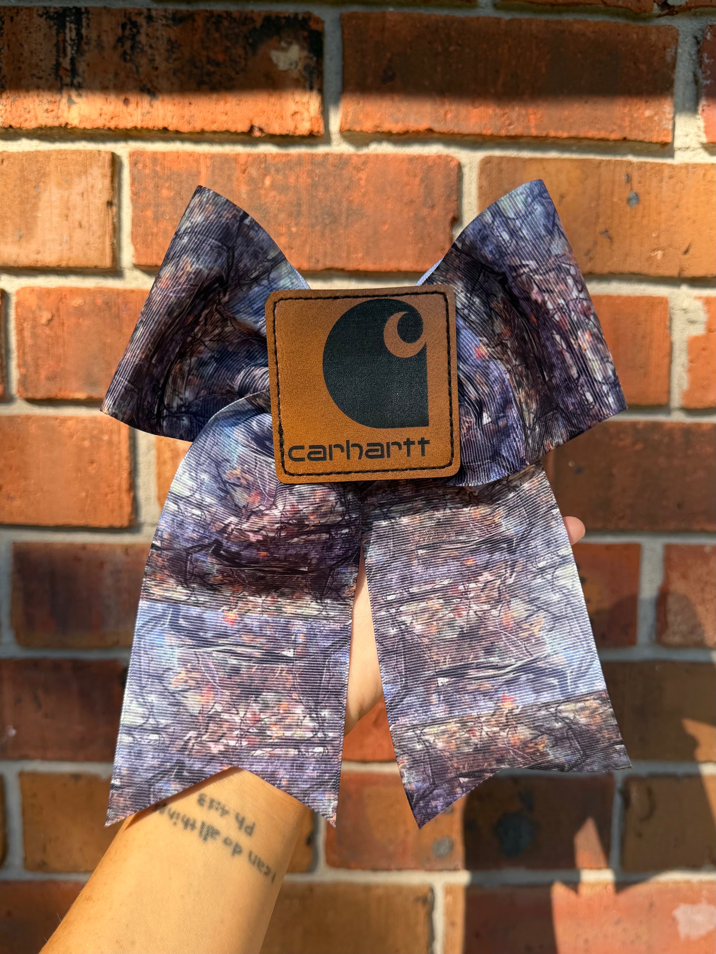 CHART CAMO CHEER BOW