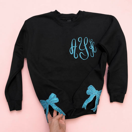 BOW MONOGRAM SWEATER
