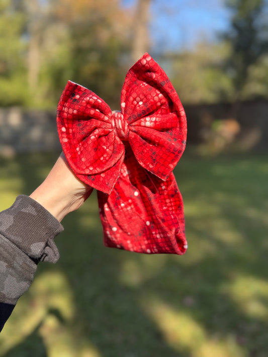 RED SPARKLE BOW
