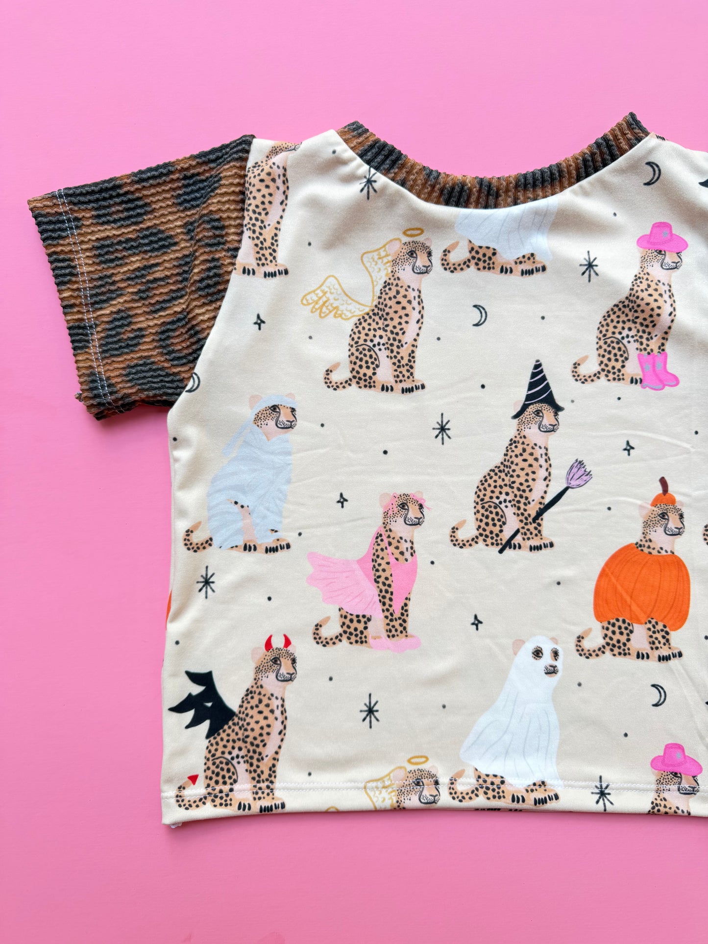 LEOPARD BOXY TEE 5/6Y