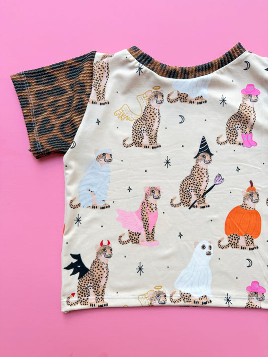 LEOPARD BOXY TEE 5/6Y